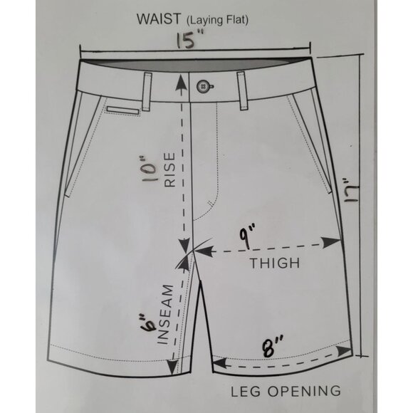 MNML Denim Distressed Button Fly Shorts w/ Chain Detail & Frayed Hem Men's Sz 30 - Picture 9 of 9